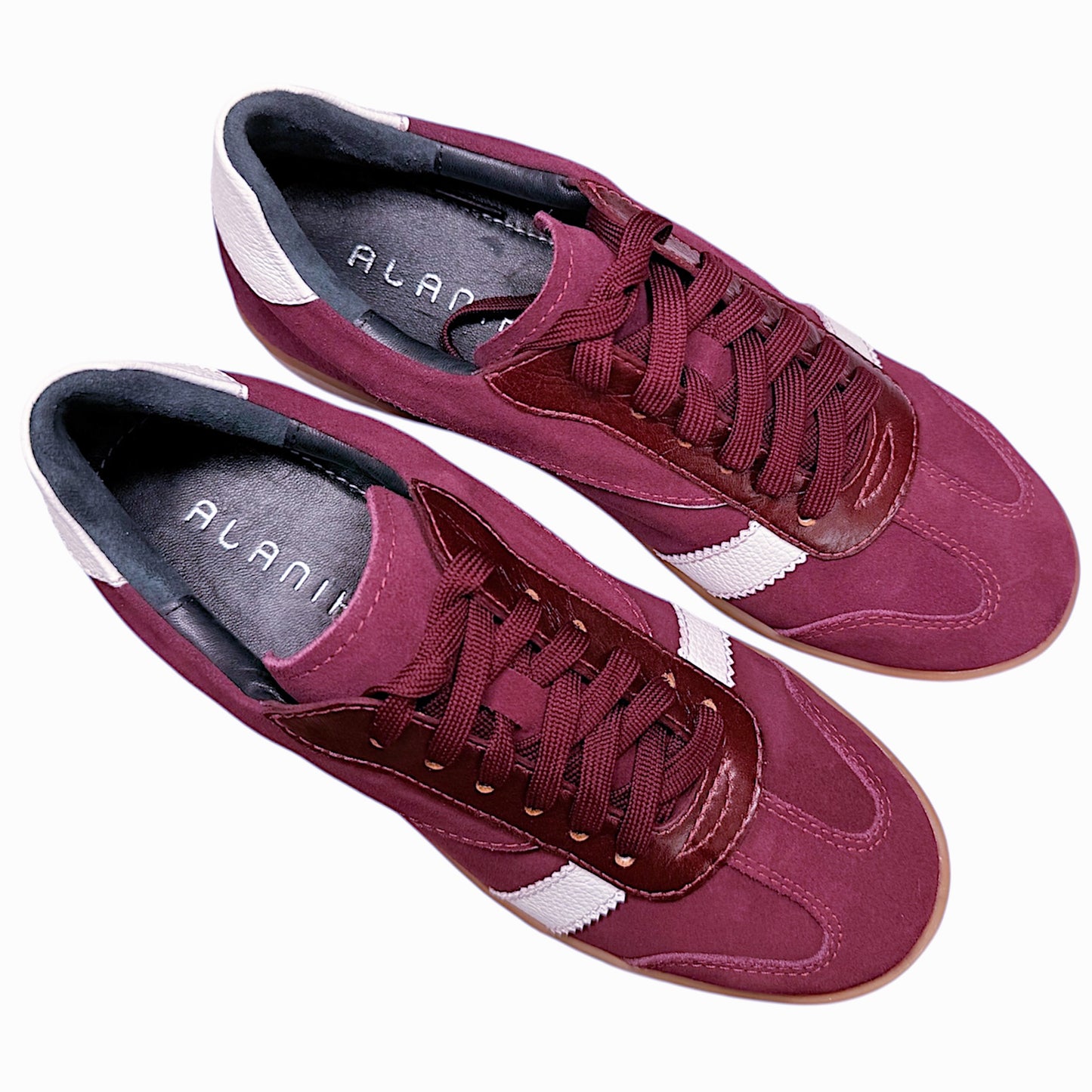SNEAKERS AMIRA - BURGUNDY SUEDE