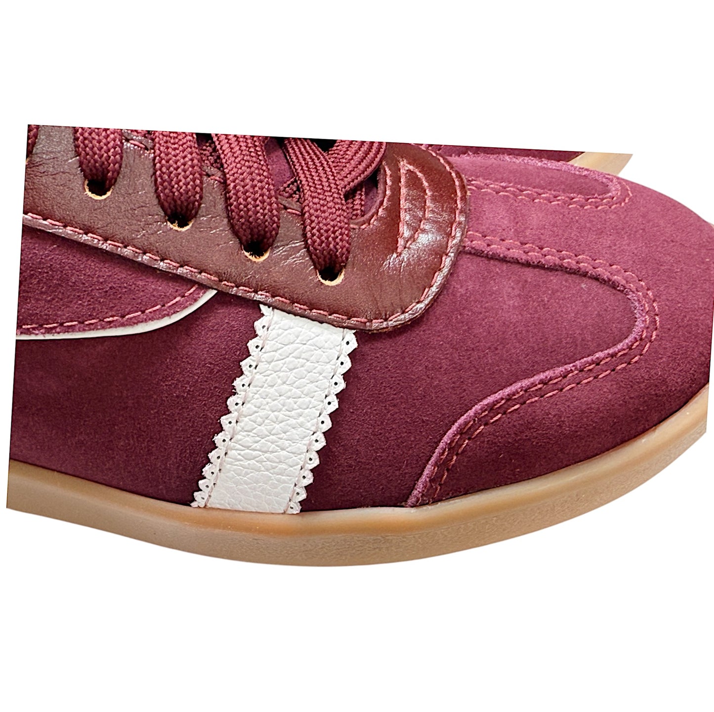 SNEAKERS AMIRA - BURGUNDY SUEDE